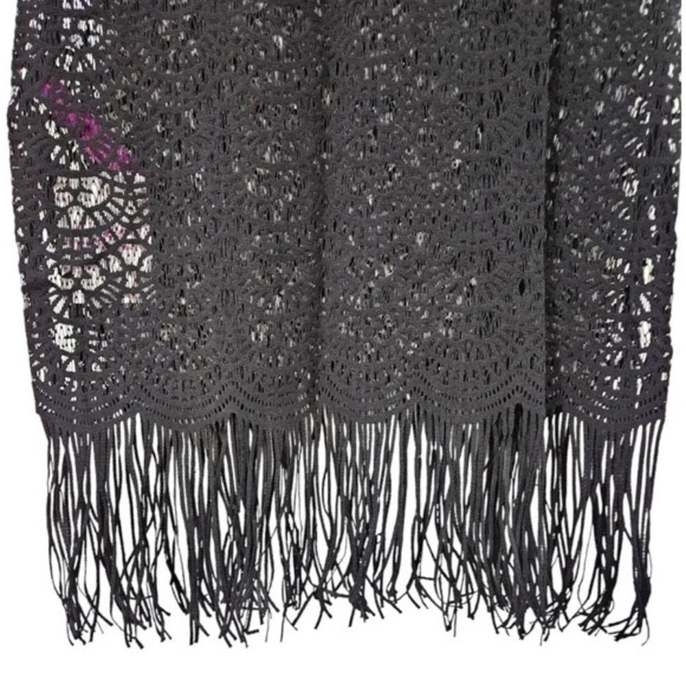 Agent Provocateur Black Fringe Lace Cover Up Dress Large - Picture 6 of 8